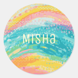 Sticker Rond Rêves de piscine à marée tropicale