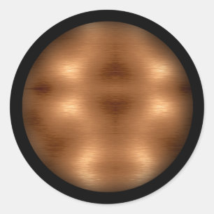 Sticker Rond Revêtement de cuivre brossé