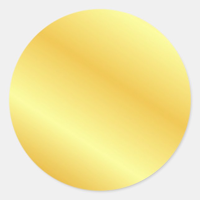Sticker Rond Revêtement métallique Faux Or Modèle blanc personn (Devant)