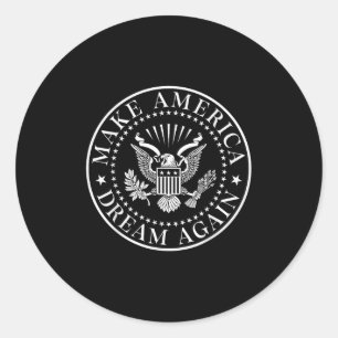 Sticker Rond Rêvez à nouveau l'Amérique 4 juillet 1776 Inde
