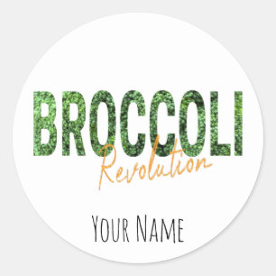 Sticker Rond Révolution de Brocoli Végans Légumes et végétarien