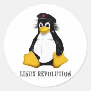 Sticker Rond Révolution de Linux