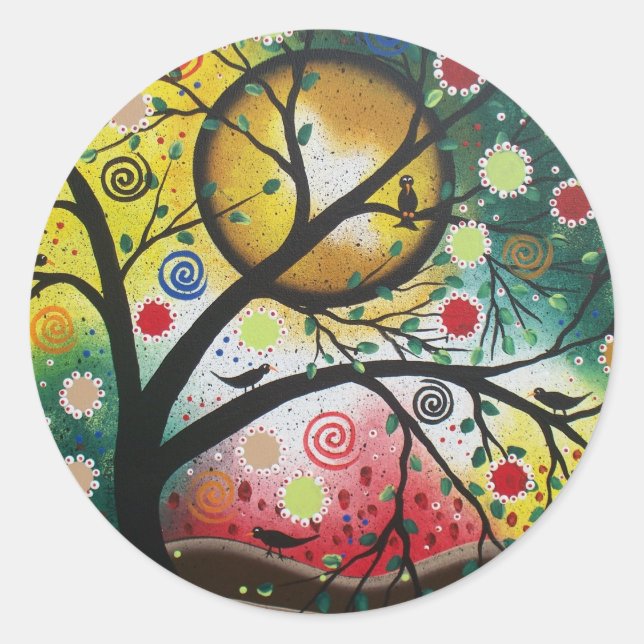 Sticker Rond Révolution des couleurs par Lori Everett (Devant)