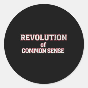Sticker Rond Révolution Du Texte De Bon Sens Trump 45-47