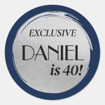 Revue d'anniversaire moderne Couverture bleu argen