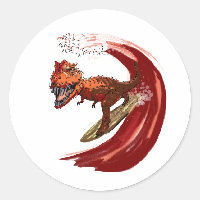 Sticker Rond Rex SuRfinG (Devant)