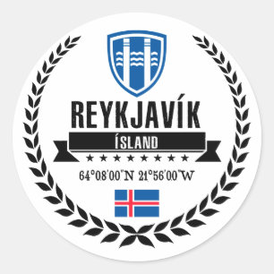Sticker Rond Reykjavík