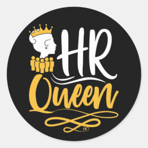 Sticker Rond RH Queen Gestionnaire des ressources humaines Femm