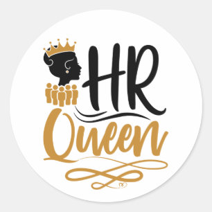 Sticker Rond RH Reine des ressources humaines Femmes