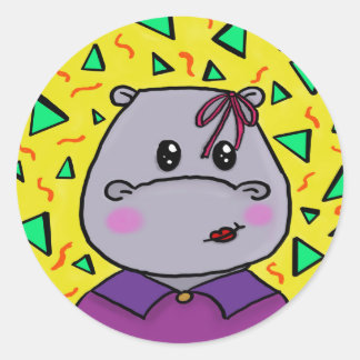 Sticker Rond rhinocéros