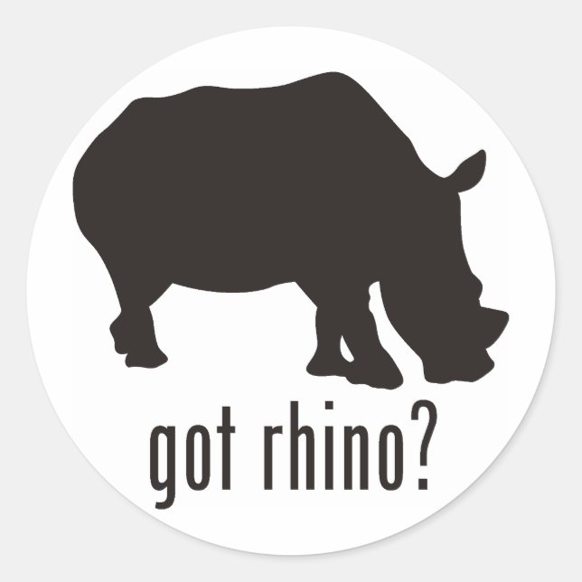 Sticker Rond Rhinoceros (Devant)