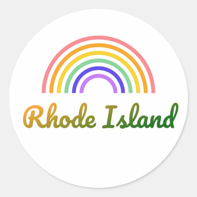 Sticker Rond Rhode Island - Newport - Université Brown (Devant)