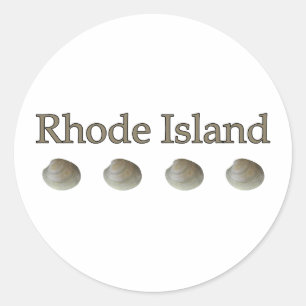 Sticker Rond Rhode Island (palourdes à quatre pattes)
