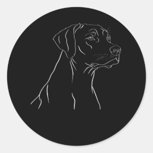Sticker Rond Rhodesian Ridgeback Colonnes