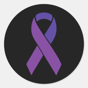 Sticker Rond Ribbon Alzheimerheimer Sensibilisation Survivo