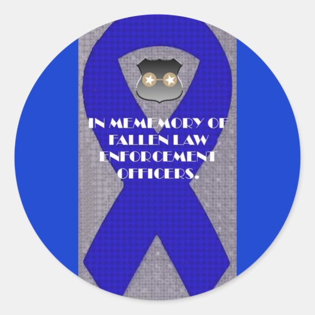 STICKER ROND RIBBON DE L'APPLICATION DE LA LOI (Devant)