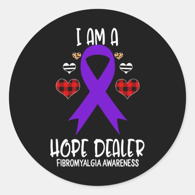 Sticker Rond Ribbon de sensibilisation Je suis un concessionnai (Devant)