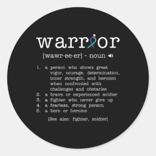 Sticker Rond Ribbon de soutien à la sensibilisation au cancer d