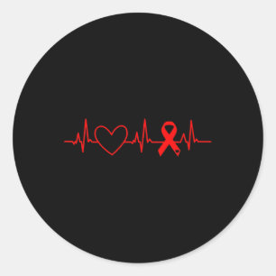 Sticker Rond Ribbon du mois de sensibilisation aux maladies car