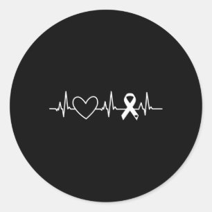 Sticker Rond Ribbon du mois de sensibilisation aux maladies car