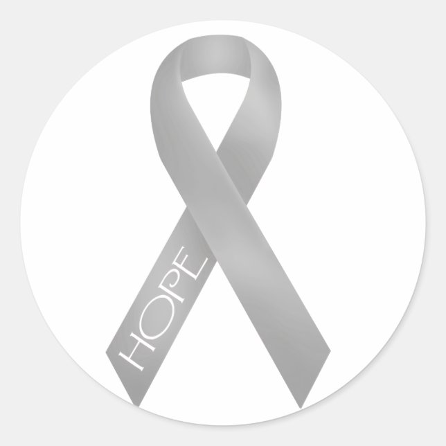 Sticker Rond Ribbon gris (Devant)