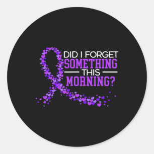 Sticker Rond Ribbon pourpre 1