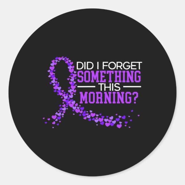 Sticker Rond Ribbon pourpre 1 (Devant)