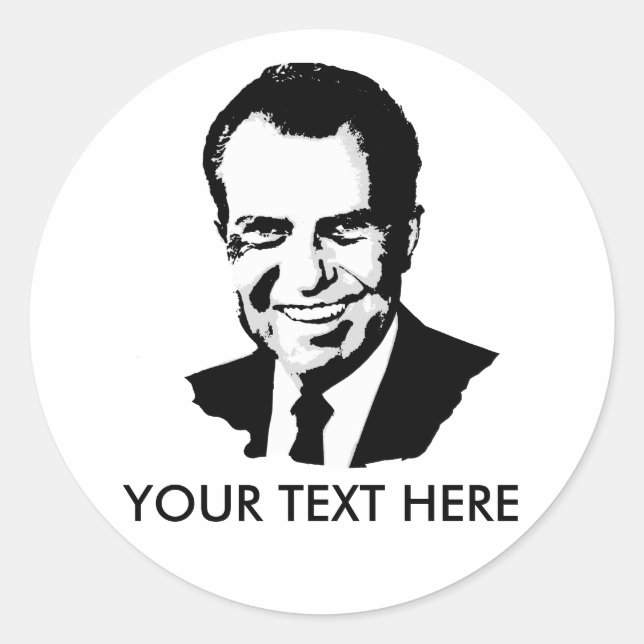 Sticker Rond Richard Nixon (Devant)
