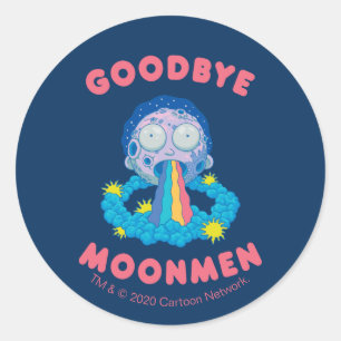 Sticker Rond RICK ET MORTY™   Goodbye Moonmen