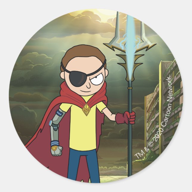 Sticker Rond RICK ET MORTY™ | Morty (Devant)