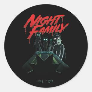Sticker Rond RICK ET MORTY™ Nuit de la famille