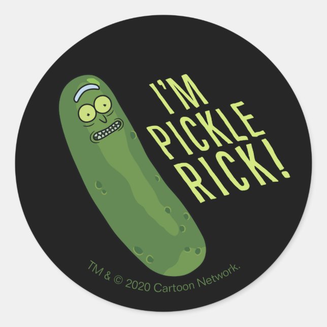 Sticker Rond RICK ET MORTY™ | Retourner La Touche (Devant)