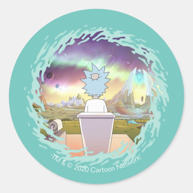 Sticker Rond RICK ET MORTY™ | Rick's Private Place (Devant)