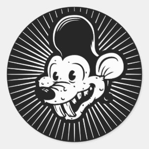 Sticker Rond Ricky Rodent