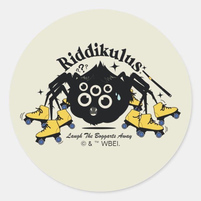 Sticker Rond Riddikulus - Rire des chiens (Devant)