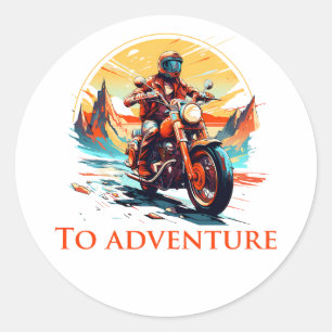 Sticker Rond Ride to Adventure