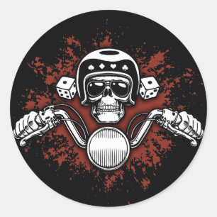 Sticker Rond Rider de la mort - Dice