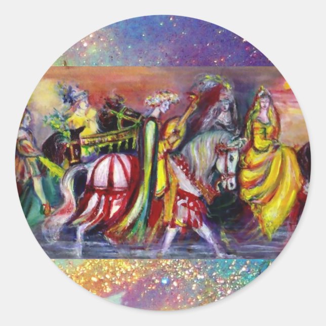 Sticker Rond RIDERS DANS le détail de la nuit (Devant)