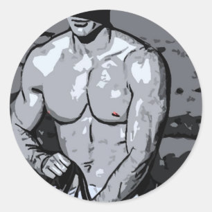 Sticker Rond Riding Cowboy