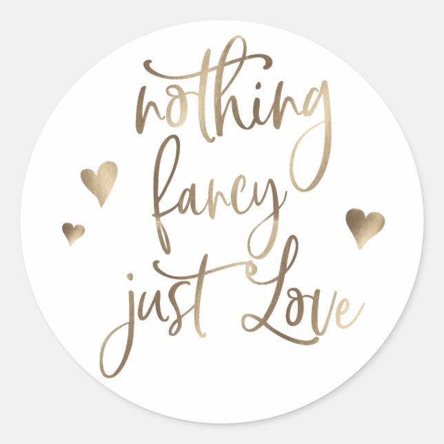 Sticker Rond Rien de fabuleux, juste de l'amour Faire-part de m (Devant)