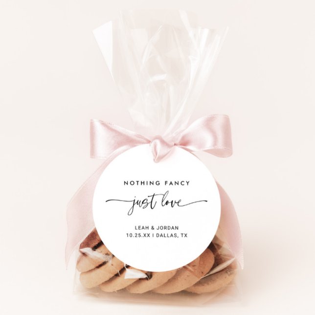 Sticker Rond Rien De Fancy Just Love Mariage Enveloppe Phoques (Créateur téléchargé)