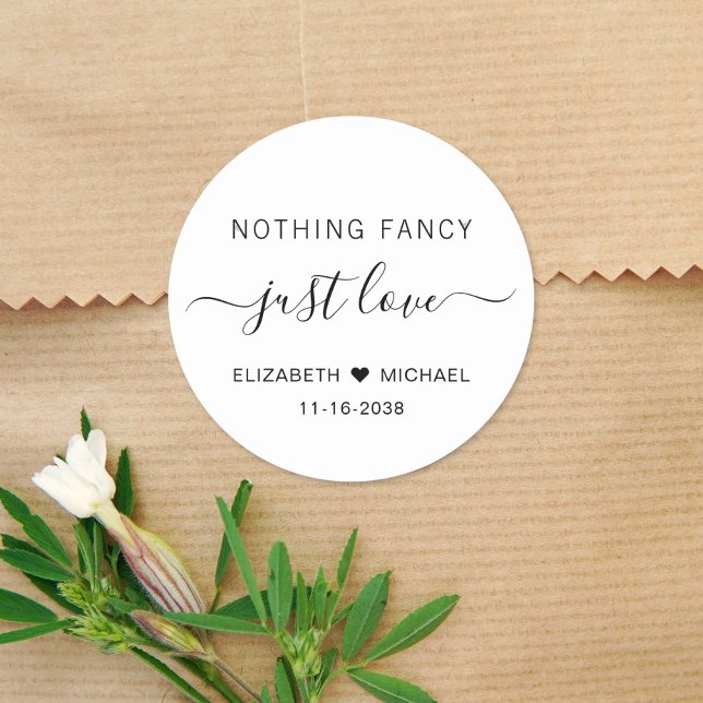 Sticker Rond Rien de fantaisie Juste Amour Mariage (Créateur téléchargé)