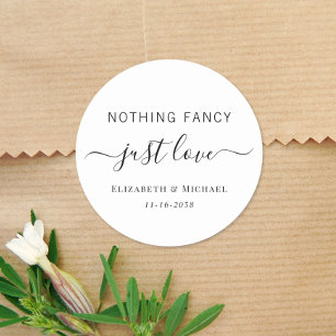 Sticker Rond Rien de fantaisie Juste Amour Mariage