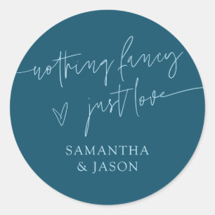 Sticker Rond Rien de fantaisie, juste un amour écrit en écritur