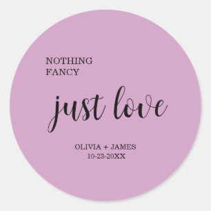 Sticker Rond Rien de fantaisie violet Juste amour Mariage