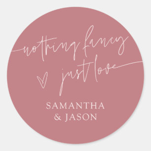 Sticker Rond Rien de Fantaisiste Juste Amour Écriture Mariage R
