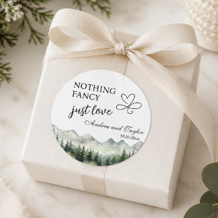 Sticker Rond Rien de fantaisiste, juste un mariage élégant et a