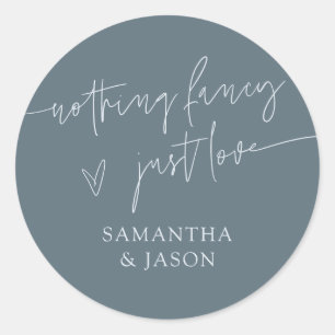 Sticker Rond Rien de Fantastique Juste Amour Écriture Mariage B