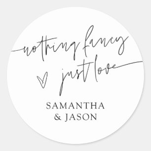 Sticker Rond Rien de Fantastique Juste Amour Écriture Mariage B