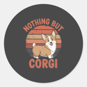 Sticker Rond Rien que des Corgi